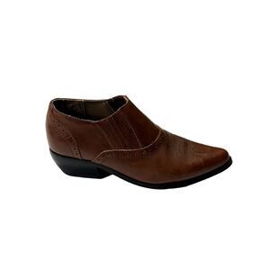DINGO Women's Dan Post Leather Low-Cut Western Ankle Boots/Shoes Brown Size 7